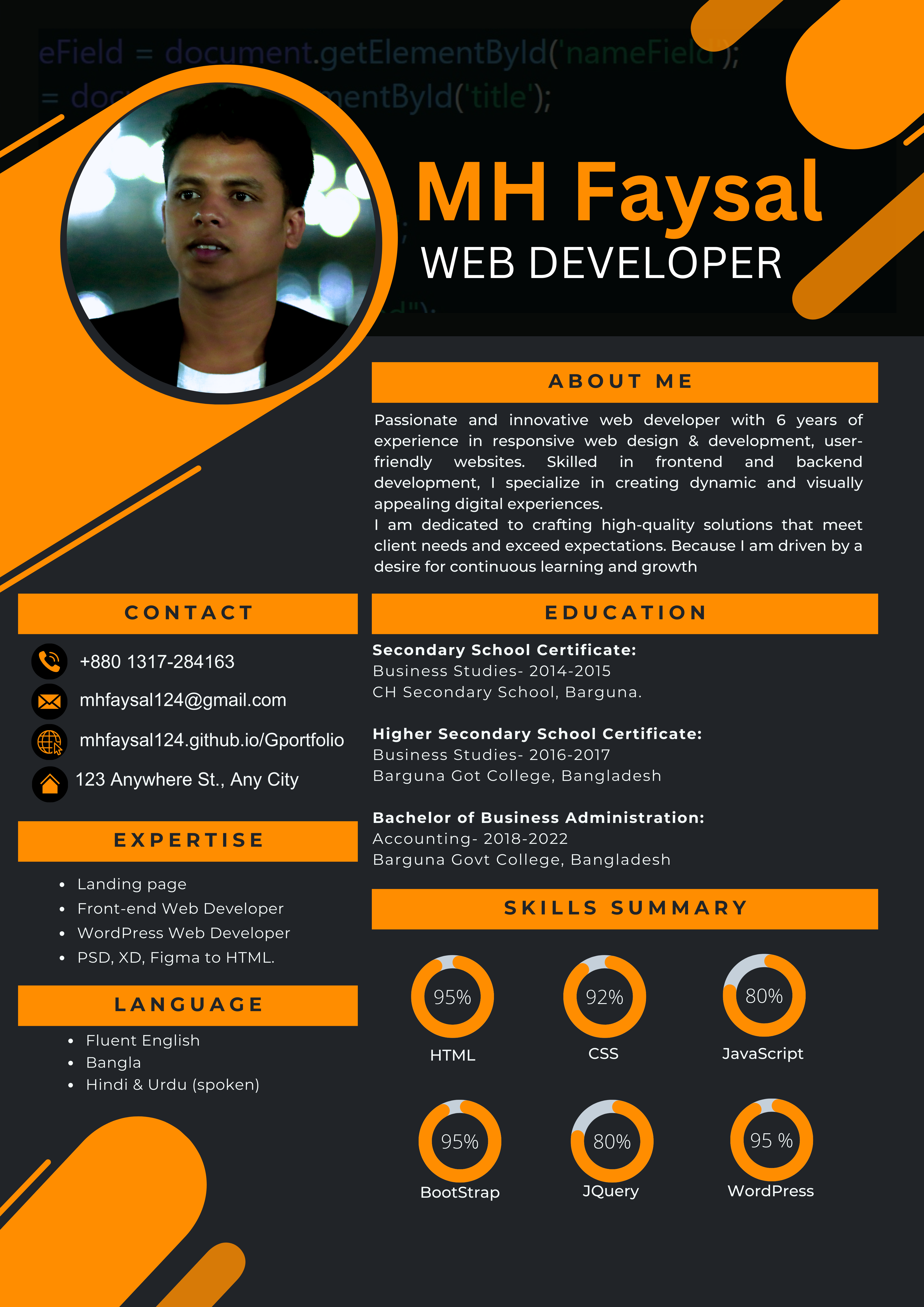 
                                                    web developer, front-end web developer, back-end web developer,  responsive web design,full stack web developer, fiverr, freelancer, upwork, email templete, language, html, css, js, javascript, jq, jquery, media query, responsive, php, mysqle, c++, c#, paython, country, bangladesh, us, uk, united state, getmeny, new york, canada, maloysia, mhfaysal124, mhfaysal125, mhfasyal.com, MH Faysal, mh, faysal, mehedi hasan faysal
                                                